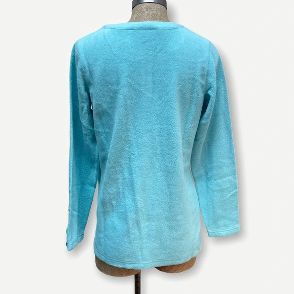 DENIM‎ & Co. Baby Sherpa Henley Tunic w/ Side Slits - Picture 4 of 6